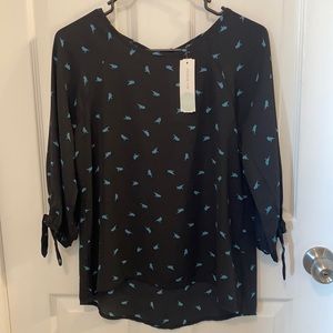 Black with blue birds